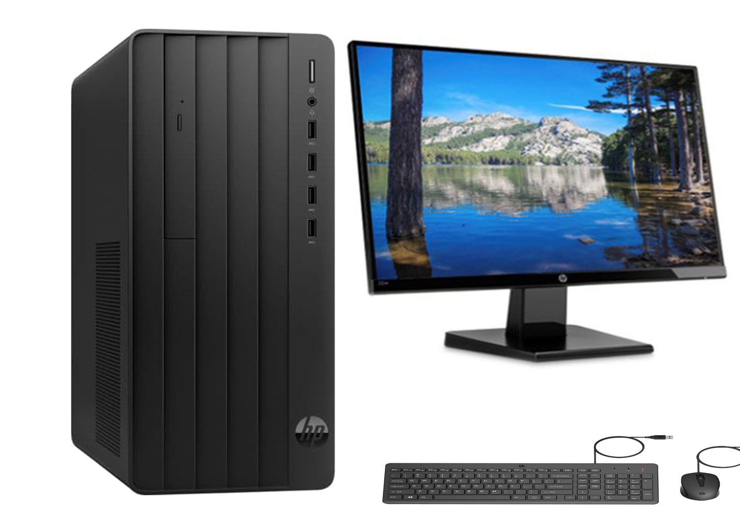 HP Pro Tower 290 G9 Intel Core i5 12th Gen 8GB RAM 512 SSD 1TB HDD 22 Inch HD Monitor Business Desktop