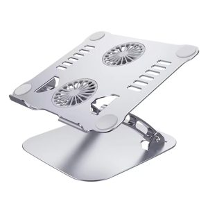 Metallic Laptop Stand with duo cooling Fan Metallic Laptop Stand with duo cooling Fans